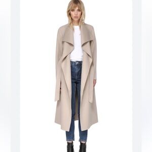 Mackage Light Beige Wool Trench Coat XS